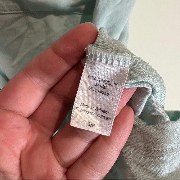 Eberjey Gisele- Tencel Modal Crop PJ Set Surf Spray/ Agave Size Small - Picture 6 of 9